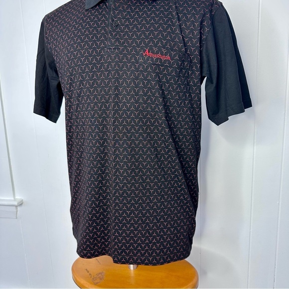 Aquascutum of London Black Geometric Polo Shirt - Picture 7 of 11